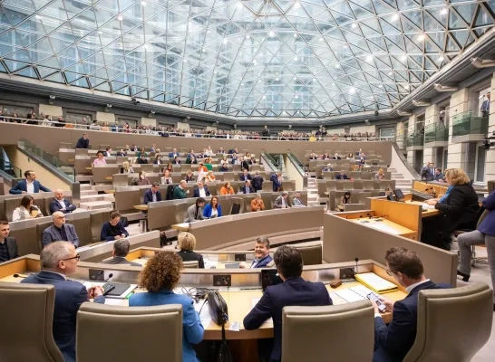 Plenaire vergadering in het Vlaams parlement Plenaire vergadering in het Vlaams parlement