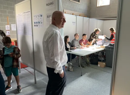 Burgemeester van Vilvoorde Hans Bonte is klaar om zijn stem uit te brengen