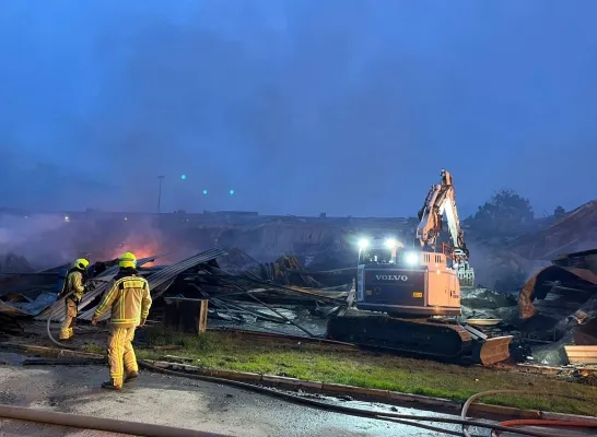 De brandweer had de handen vol met een brand op Brucargo in Machelen De brandweer had de handen vol met een brand op Brucargo in Machelen