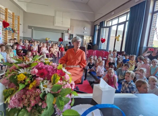 Na 40 jaar trouwe dienst gaat juf Christa van VBS Sint-Jan Teralfene in Affligem met pensioen