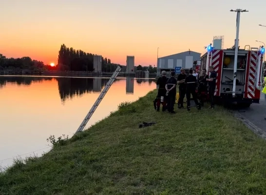 Een man belandde met zijn wagen in het kanaal, maar kon zichzelf bevrijden Een man belandde met zijn wagen in het kanaal, maar kon zichzelf bevrijden