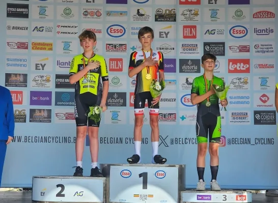 Jérôme Vertongen (12) is Belgisch kampioen Tijdrijden Jérôme Vertongen (12) is Belgisch kampioen Tijdrijden