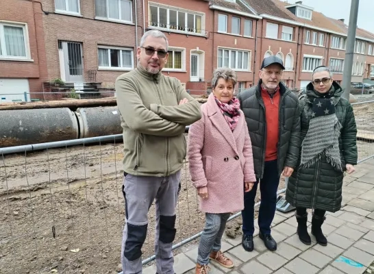 De Valkenlaan in Vilvoorde is een modderpoel
