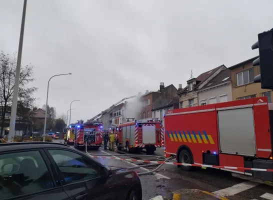 Brand aan de Brusselsesteenweg in Zellik