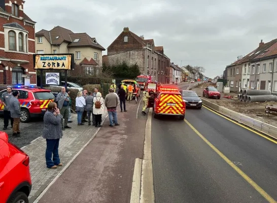 De Bergensesteenweg is afgesloten