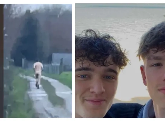 Senne en Xavi konden de naaktloper op foto vastleggen Senne en Xavi konden de naaktloper op foto vastleggen