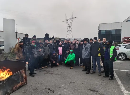 Vakbondsacties bij Van Heck Interpieces in Vilvoorde