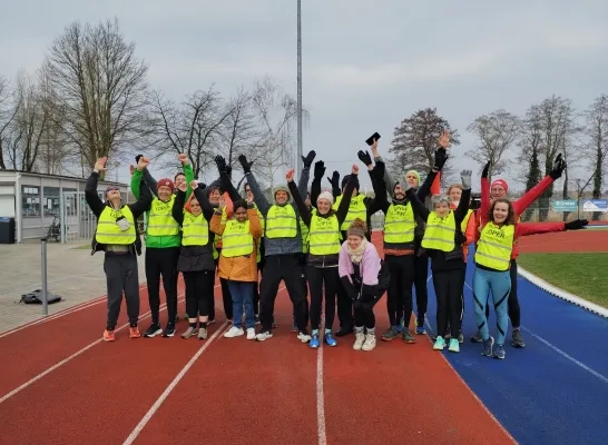 De loopbuddy-koppels op Running Blind hadden er zin in.