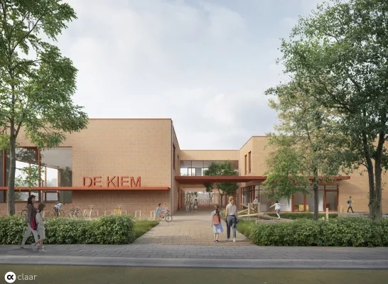 Simulatiebeeld nieuwbouw basisschool De Kiem in Ternat