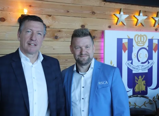 Geert De Dobbeleer en manager van RSCA Futsal Lieven Baert Geert De Dobbeleer en manager van RSCA Futsal Lieven Baert