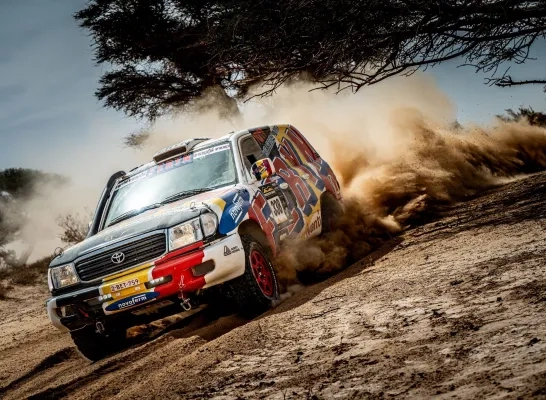 De Toyota Landcruiser van Nicola Feryn
