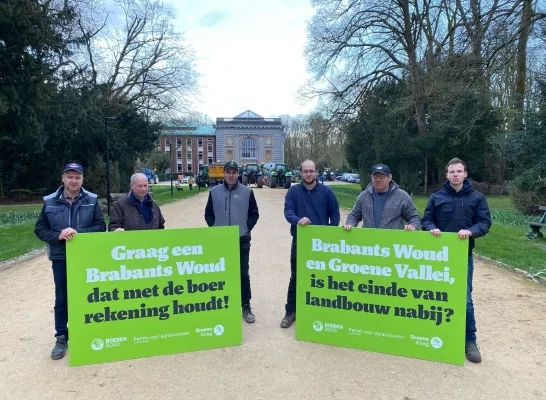 Protest landbouwers Nationaal Park Brabantse Wouden