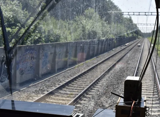 In Groenendaal zijn nieuwe sporen op de lijn Brussel-Ottignies aangelegd