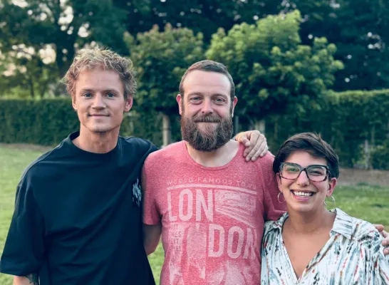 vlnr Dennis Van der Putten, Timo Schoukens, Yaelle D’hoe en verontschuldigd Marc Faes vlnr Dennis Van der Putten, Timo Schoukens, Yaelle D’hoe en verontschuldigd Marc Faes