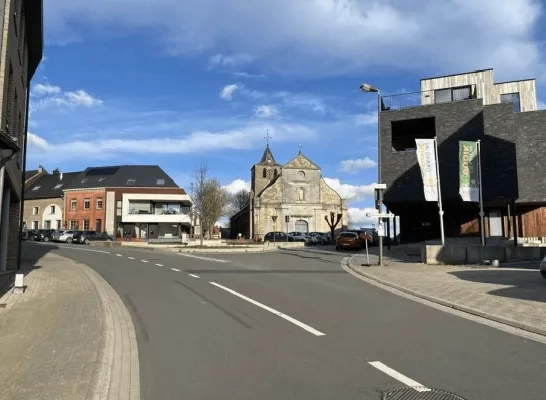 Dorpscentrum Gooik zonder zeilsculptuur Dorpscentrum Gooik zonder zeilsculptuur