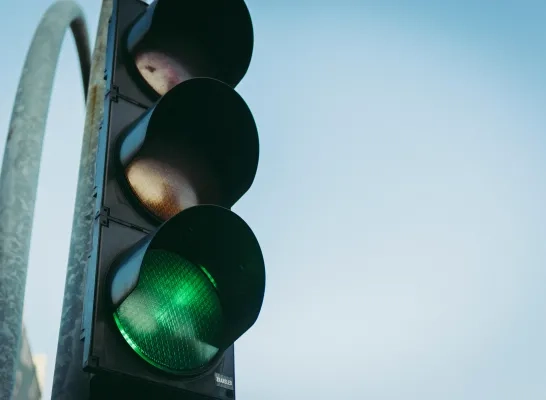 Verkeerslicht staat op groen Verkeerslicht staat op groen