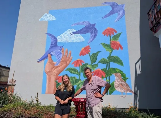 De mural in de Groenstraat in Vilvoorde