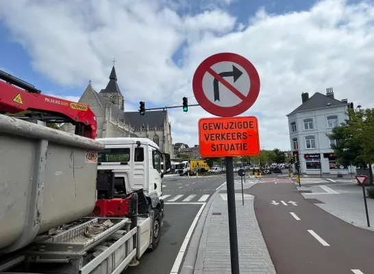 Aangepaste verkeerssituatie voor wie vanop de Europabrug naar de Tuchthuisstraat wil