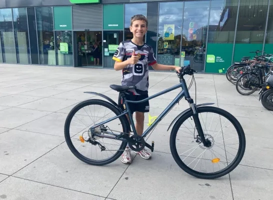 Deze fiets werd gestolen aan het station van Vilvoorde