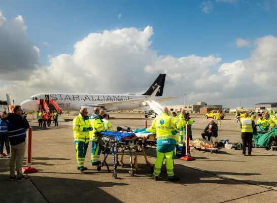 Grootschalige rampoefening op Brussels Airport met 300 deelnemers goed verlopen