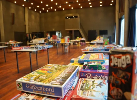 Speelgoed dat Sonia uit Dilbeek inzamelde voor minder bedeelde kinderen