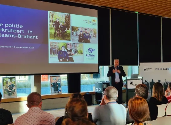 Toelichting van de provinciale campagne 'De politie rekruteert' die de vele tekorten bij de politie moest wegwerken