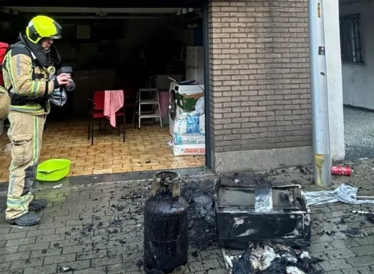 Verwarmingstoestel vat vuur