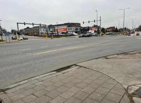 Het kruispunt van de Woluwelaan met de Haachtsesteenweg