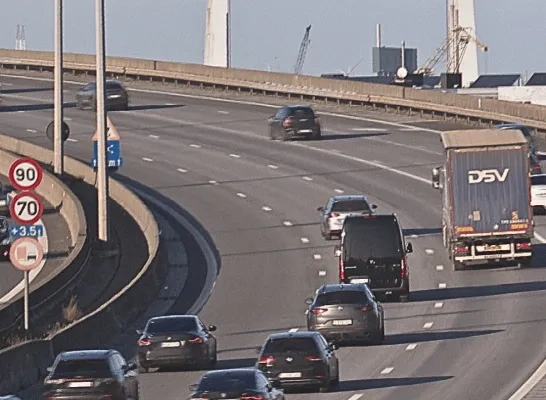 De Buitenring rond Brussel ter hoogte van het Viaduct van Vilvoorde