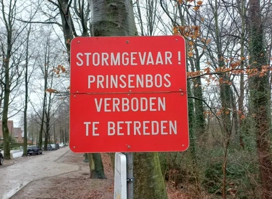 Ook het Prinsenbos was uit voorzorg afgesloten