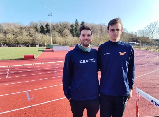 Ruud De Rybel en David Maréchal op de atletiekpiste