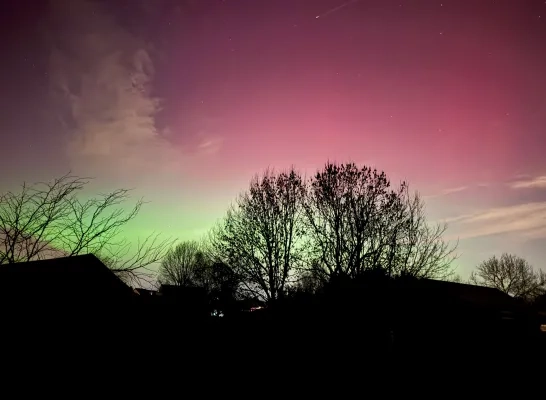 Zeldzaam noorderlicht kleurt hemel boven onze regio: 