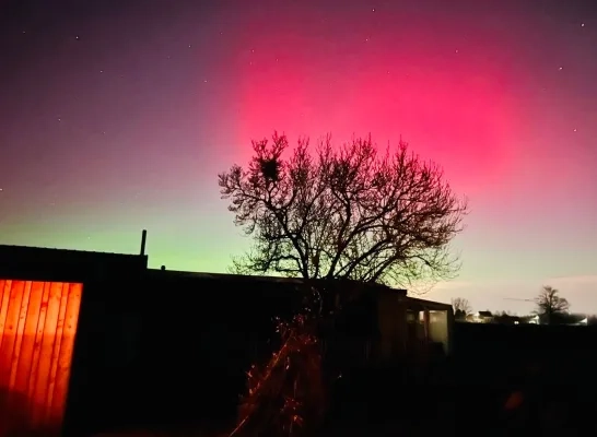 Zeldzaam noorderlicht kleurt hemel boven onze regio: 