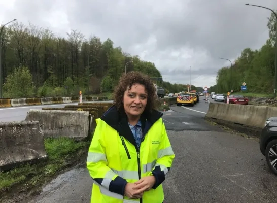 Lydia Peeters en de werken aan de Leonardtunnel 