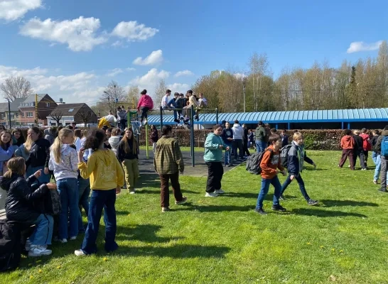 Leerlingen in het VKO in Opwijk