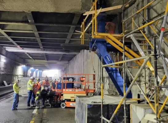 Werken in de Leonardtunnel