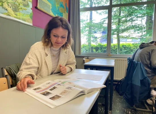 Manou neemt deel aan de Open Scholendag in Sint-Jozef in Ternat