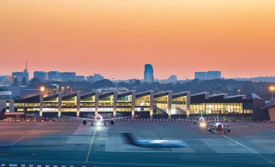 Brussels Airport 's nachts