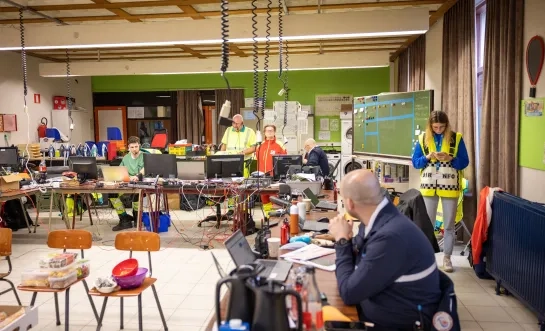 Het veiligheidsdorp op Carnaval Halle