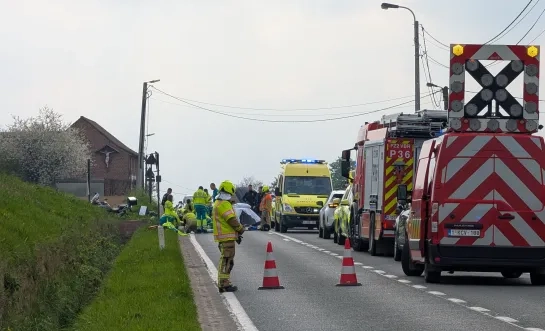 Ongeval in de Langestraat in Pajottegem