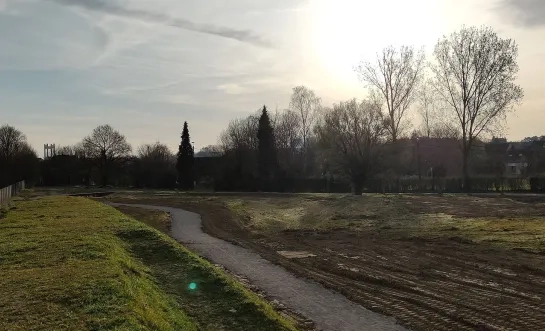 Het nieuwe park aan de Oyenbrugstraat