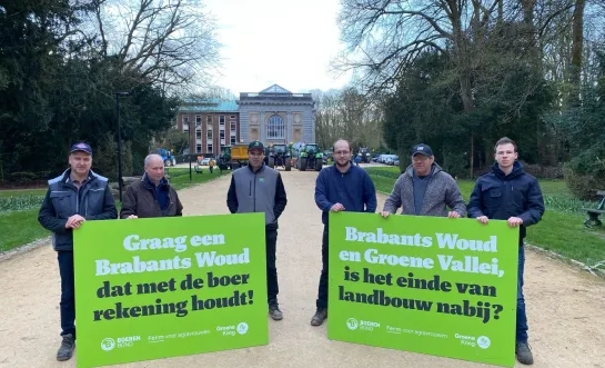 Protest landbouwers Nationaal Park Brabantse Wouden