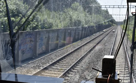 In Groenendaal zijn nieuwe sporen op de lijn Brussel-Ottignies aangelegd