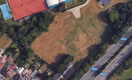 Kruisveld, waar nieuwbouw scouts Sint-Rochus komt