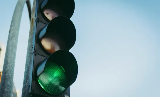 Verkeerslicht staat op groen