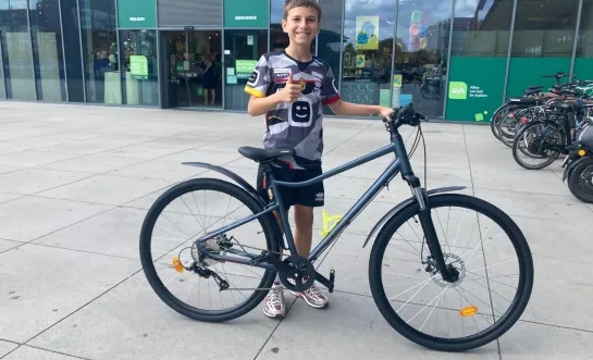 Deze fiets werd gestolen aan het station van Vilvoorde