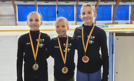 Kunstschaatsclub Heuvelkouter Liedekerke pakt drie medailles op het BK