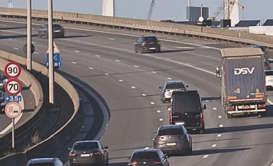 De Buitenring rond Brussel ter hoogte van het Viaduct van Vilvoorde