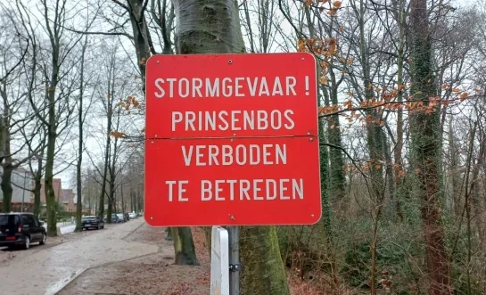 Ook het Prinsenbos was uit voorzorg afgesloten