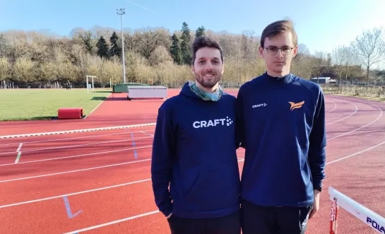 Ruud De Rybel en David Maréchal op de atletiekpiste